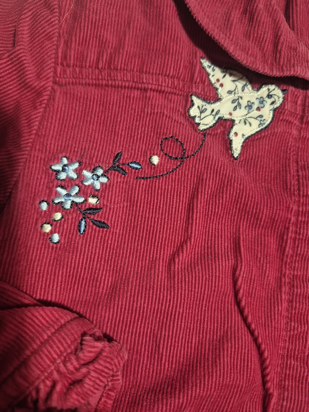 Vintage Gymboree 'Indian Summer' 2003-Corduroy Ruffle Jacket & Butterfly Top